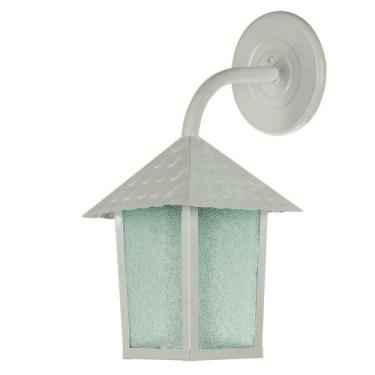 Imagem de Arandela Colonial Quadrada Branca Vidro Pontilhado Blumenau - Blumenau