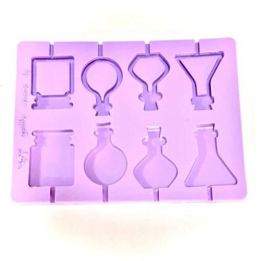 Imagem de L42 Molde de silicone pirulito poção potes frascos para decorar - conf