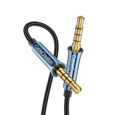 Imagem de Cabo de áudio Creation 3,5 mm TRRS 1,8 m Hi-Fi Stereo Azul - CableCrea