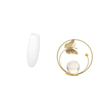 Imagem de Bothyi Abajur Simples de Chão, Luminária de Papel, Estatueta de Metal, Mesa, Ornamento Interno, Estátua para Corredor, Lareira, Quarto, Sala de Estar, Escrit