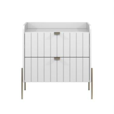 Imagem de Mesa De Cabeceira Madeira Mdf 60cm Quarto Casal Pé Champagne - Aprire 