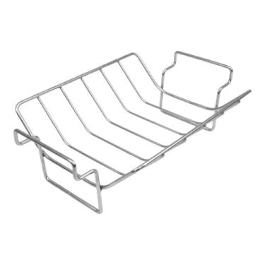 Imagem de Baoblaze Rack para assar peru, rack para grelha, rack para coxinhas de frango com economia de espaço, suporte para frango para festas familiares