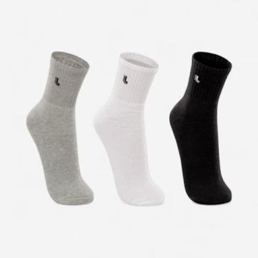 Imagem de Kit Meia Lupo Cano Médio Com 3 Pares, 0905, 37a40