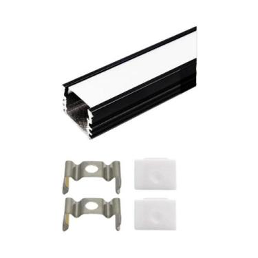 Imagem de Perfil De Alumínio Para Fita LED De 50CM, Canal Recessado Montado Na S