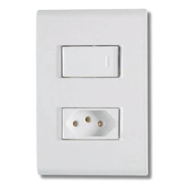 Imagem de 2X Interruptor Tramontina 1 Tecla Simples Liz Tomada 10A 250