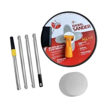 Imagem de Gralara LANDER DRYWALL LANDER LANDER PROFISSIONAL com FERRAMENTO de LANDO de POLAÇÃO DO POLO de EXTENSÃO 5PCS Sandpapers para paredes e tetos, Vermelho