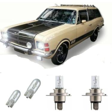 Imagem de KIT LÂMPADA H4 FAROL BAIXO/ALTO + LANTERNA CHEVROLETT CARAVAN 1975/1992 "ACOMPANHA UM PAR DE LAMPADAS PINGO, ILUMINAÇÃO COMPLETA E CONFIÁVEL.”