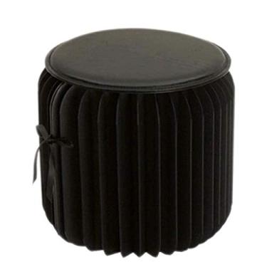 Imagem de Banco de armazenamento Pufe otomano redondo, banco dobrável para pés, banco para pés ao ar livre, à prova d'água, apoio para os pés resistente, sofá, mesa de centro para sala de estar/816