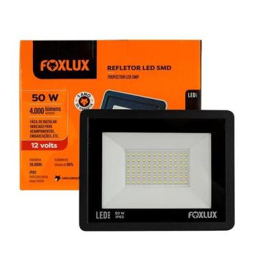 Imagem de Refletor led 50w pt 6500k 12v foxlux