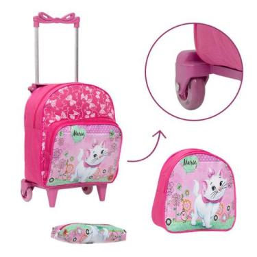 Imagem de Bolsa Escolar de Rodinhas Gatinha Marie Lancheira Estojo - TOYS 2U