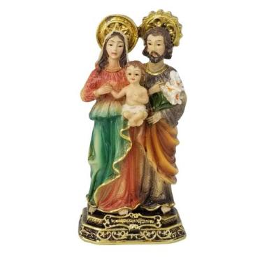 Imagem de Imagem Sagrada Família - Escultura Decorativa em Resina 9cm - Laradore