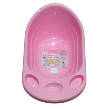 Imagem de Banheira Infantil Baby C/ VálvulaTPE 24L 77x45x30 Bebê&Mamãe - Monte L