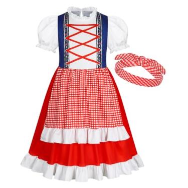 Imagem de WonderBabe Colonial Prairie Costume Girls Floral Pioneer Dress for Girls Cosplay Pilgrim Outfit Kids Halloween Dress Up size 3-4t