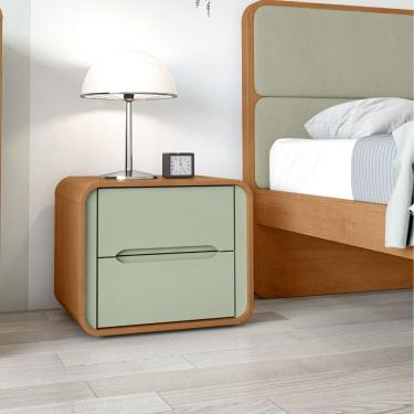 Imagem de Mesa de Cabeceira 2 Gavetas MDF Loop Lopas