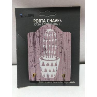 Imagem de Porta Chaves Pequeno Com 2 Ganchos - ying, CACTO ROSA