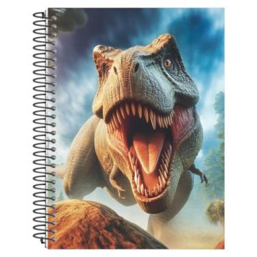 Imagem de Caderno universitario capa dura dino 10 materias 160 folhas - PanAmeri
