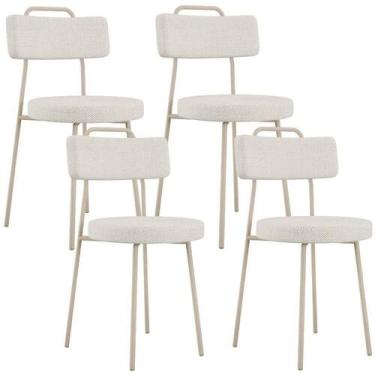 Imagem de Kit 04 Cadeiras Decorativas Estofada Sala Jantar Barcelona Arena L02 L