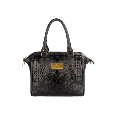 Imagem de Bolsa estruturada de couro croco Leila