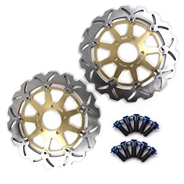 Imagem de Discos de freio dianteiro Arashi Rotores com parafusos de montagem para Suzuki Hayabusa GSX1300R 1999-2007, GSXR 600 97-03, GSXR 750 96-03, GSXR 1000 01-02, TL1000R 98-03, TL1000S 97--01, GSX. 1400 02