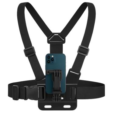 Imagem de Suporte Peitoral Ajustável 360° para Celular e GoPro – Ergonômico para Bike Moto e Esportes Radicais Colete Para Vídeo E Filmagem (1)