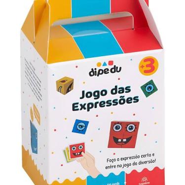 Imagem de Brinquedo Madeira Jogo Expressões Dado Inteligência Emoções - BRW