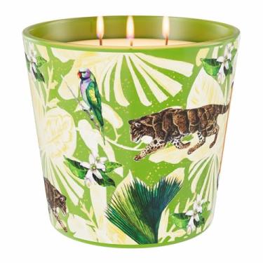 Imagem de Vela perfumada de verbena e folha de figueira, grandes velas naturais não tóxicas para casa, cera de soja de 850 g, 3 pavios, velas de aromaterapia de luxo | Queima lenta de mais de 100 horas para