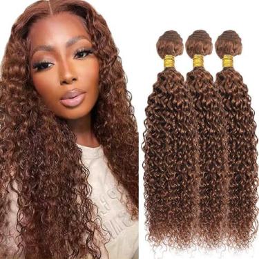 Imagem de Extensões de cabelo DiexRlamx Brazilian Virgin Remy Curly 30
