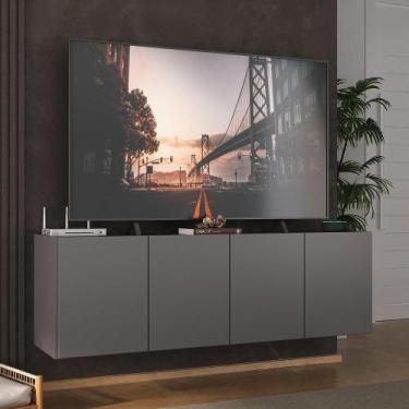 Imagem de Rack Para Tv Até 50 Polegadas Com 4 Portas Suspenso Multimóveis Mp1070