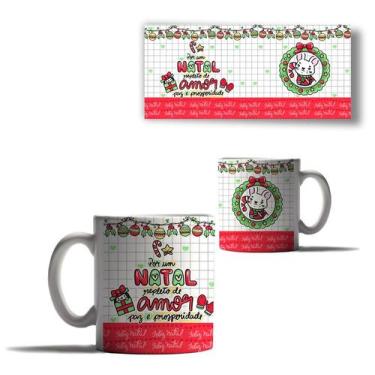 Imagem de Caneca Porcelana Natal Repleto de Amor Paz e Prosperidade - Enjoy Shop