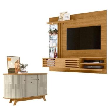 Imagem de Estante Home Theater Bancada Suspensa Frizz Supreme Cumaru Com Aparado