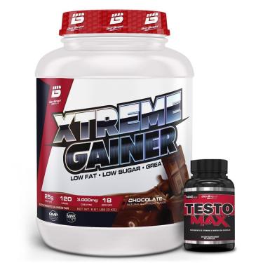 Imagem de Kit Whey Protein Xtreme Gainer 2,772g + Testosterona Testo Max 60 Tábs - Bio Sport-Unissex