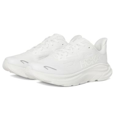 Imagem de HOKA Tênis infantil unissex Clifton 10 (criança grande), Branco/Branco, 21