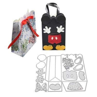 Imagem de Caixa de presente matrizes de corte dobrável, faça você mesmo scrapbooking artista de corte de metal estêncil para DIY scrapbooking cartões de papel artesanato moldes de aniversário novos 2019