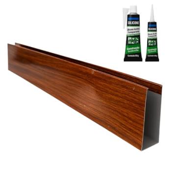 Imagem de Salva Porta Protetor de Porta Banheiro Cozinha Sala Chapa Galvanizado Madeira Avermelhada 60cm á 100cm 5cm altura 3,5cm espessura (90cm)