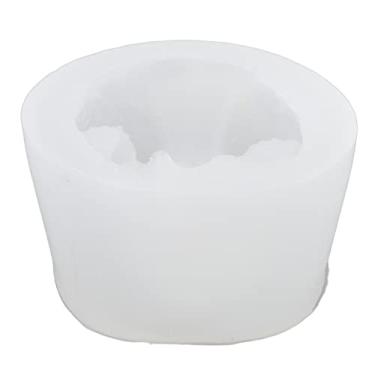 Imagem de Fácil de Desmatar 3D Angel Craftmold, Silicone de Qualidade Alimentar, Vela Anjo bebê Diy Reutilizável e Versátil para Bolo (Anjo de rosto com uma mão)