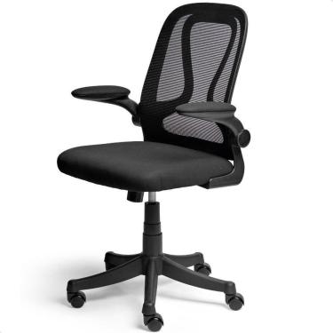 Imagem de Cadeira De Escritório Diretor Preta Giratória Com Tela Mesh P210