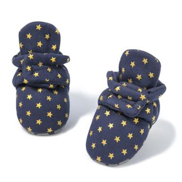 Imagem de Botas aconchegantes de lã para recém-nascidos, para bebês, meninos, meninas, sapatos antiderrapantes, A2/azul, 12-18 Months Toddler