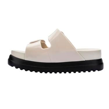 Imagem de Melissa Sandálias plataforma aconchegantes para mulheres, Bege/preto, 36