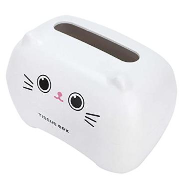 Imagem de Caixa de tecido fofa de desenho animado, guardanapo multifuncional, caixa de bombeamento, suporte de papel higiênico, armazenamento, material espessante, superfície fosca, (Branca)