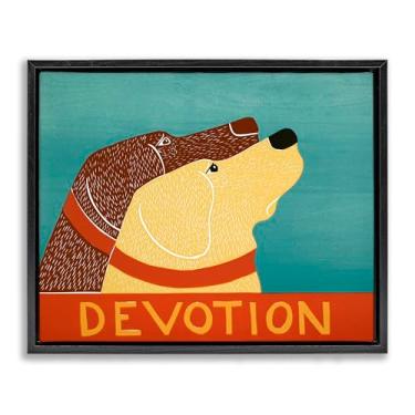 Imagem de Stupell Industries Arte de parede em tela flutuante Devotion Dog Duo preta, design de Stephen Huneck, 25 x 31