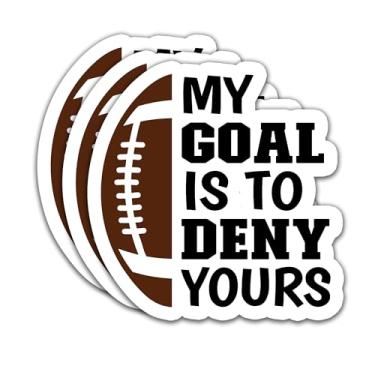 Imagem de (3 peças) Adesivo de futebol My Goal is to Deny Yours, adesivos de futebol, adesivos de futebol para jogadores de futebol, time de futebol - Adesivo de vinil para laptops, copos e garrafas de água 7,6