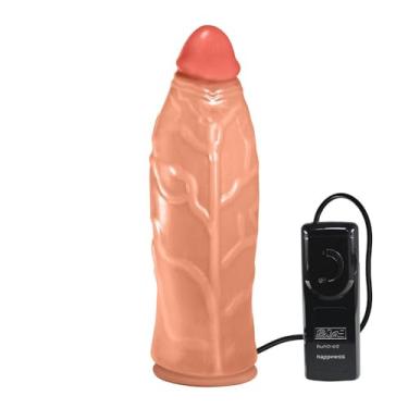 Imagem de Pênis Realístico Flexível com Ventosa e Vibrador Jatobá 21 x 6,8cm Bege