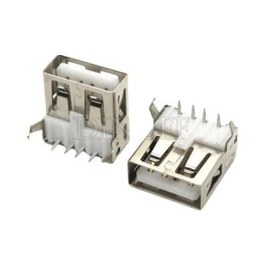 Imagem de 5 peças usb tipo a porta padrão fêmea conectores de solda conector pcb