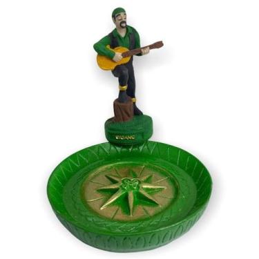 Imagem de Incensário Prato Cigano Verde 12 Cm Em Resina - Bialluz Presentes