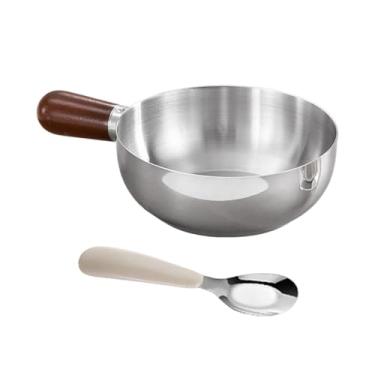 Imagem de IEUDNS Panela multifuncional pequena para cozinhar, ideal para saladas, fervura e aquecimento. Perfeita para leite, queijo, macarrão, ovos, molhos e