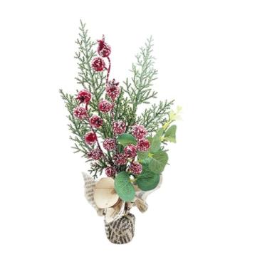 Imagem de Árvore de Natal em vaso de longa duração para banquetes, jantares, feriados, planta artificial (estilo 1)