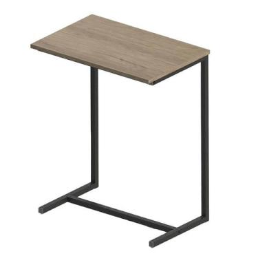 Imagem de Mesa Lateral Retangular UrbnFlex Preta e Mel - Mobly