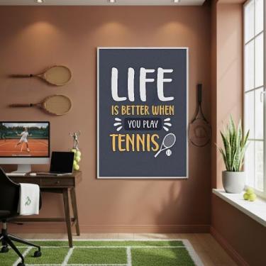 Imagem de Quadro A Vida É Melhor Com Tênis-70x50cm Mold Preta - Quadros On-line