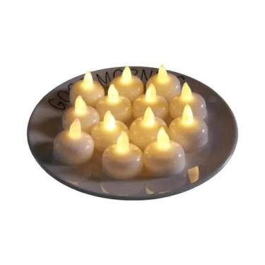 Imagem de 12 Peças De Luzes De Vela Flutuantes LED Alimentadas Por Bateria Para 