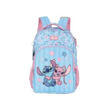 Imagem de Mochila Stitch Costas Disney Kids Escolar Meninas Passeio Cor:Rosa, Ro